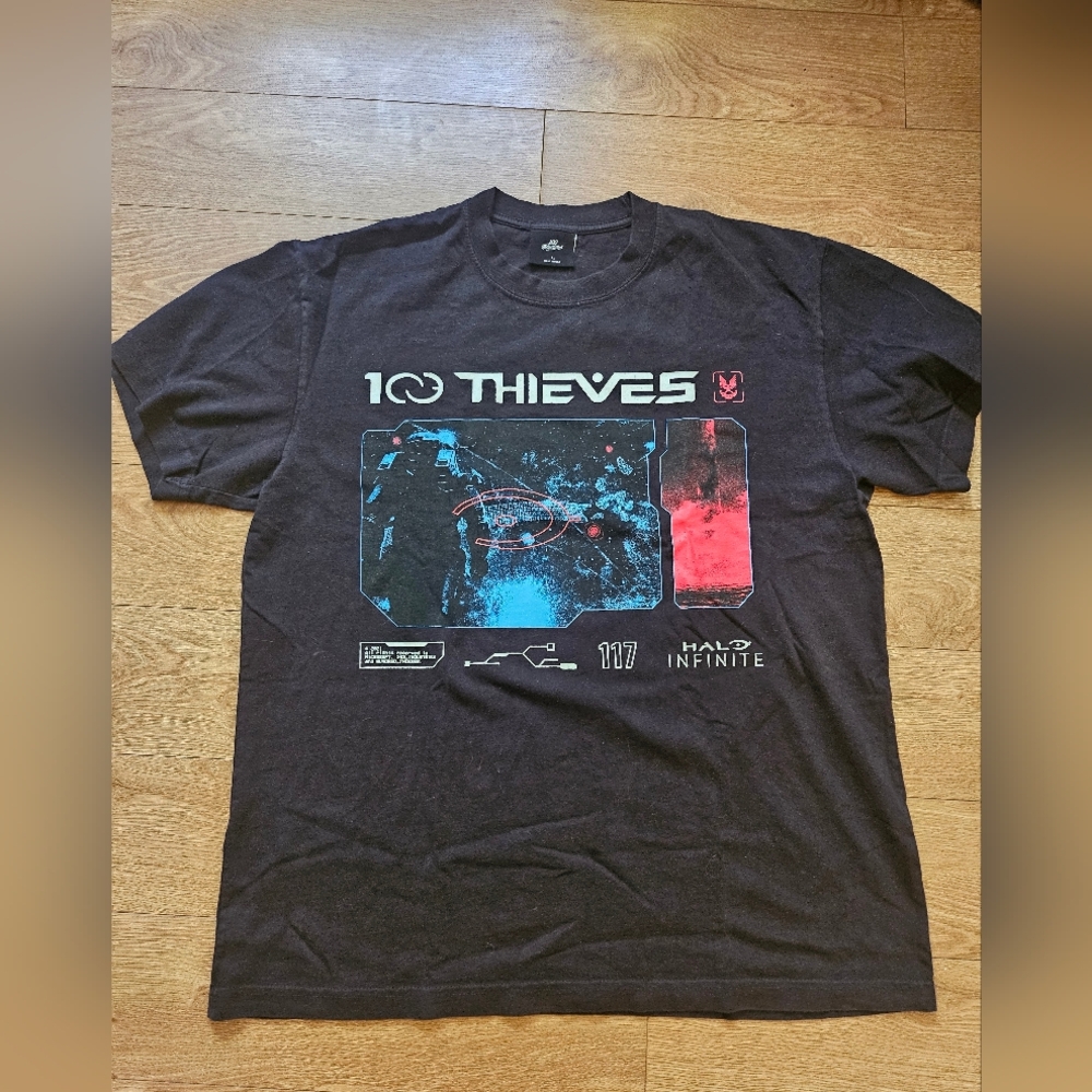 100 Thieves Halo Infinite Black T-Shirt